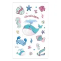 Kids waterproof temporary tattoo stickers cute ocean animals cartoon whale crab design - EC-571