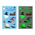 Halloween temporary tattoo stickers for kids waterproof cartoon luminous glowing ghost pumpkin design - En-029 (Halloween Tattoo)