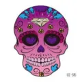 Adesivo per viso con teschio di Halloween impermeabile tatuaggio temporaneo per feste bambini - CE-315 / 60*60mm