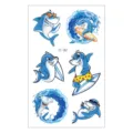 Kids waterproof cartoon shark temporary tattoo sticker variant for cool birthday parties. - EC-261