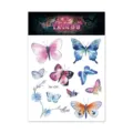 Waterproof colorful 3D butterfly temporary tattoo stickers fashion body art transfer decals - Butterfly Tattoo Sticker (RH-014) / 105x150mm
