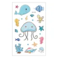 Waterproof cartoon ocean animal temporary tattoo stickers for kids cute sea creature designs - EC-573