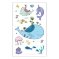 Waterproof children temporary tattoo stickers cute ocean animal whale cartoon design - EC-574