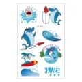 Waterproof cartoon shark temporary tattoo stickers for kids birthday party and daily fun play. - EC-262