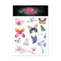 Waterproof 3D colorful butterfly temporary tattoo sticker sheet, fashion floral body art design. - Butterfly Tattoo Sticker (RH-015) / 105x150mm