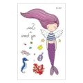 Adhesivo de tatuaje temporal impermeable para niños sirena linda variante colorida arte - Estilo Sirena (EC-557)