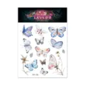 Waterproof 3D colorful butterfly temporary tattoo stickers sheet fashion body art design RH-016 - Butterfly Tattoo Sticker (RH-016) / 105x150mm