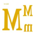 Metallic gold letter M temporary tattoo sticker waterproof body art party decor variant - VC-023