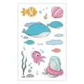 Cute cartoon ocean temporary tattoo stickers for kids, waterproof and safe fun design. - EC-576