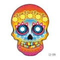 Adesivo tatuaggio teschio Halloween impermeabile viso festa bambini decorazione arte - CE-319 / 60*60mm