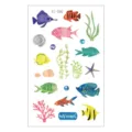 Bambini acquerello pesce tropicale adesivo tatuaggio temporaneo impermeabile animale marino. - EC-082 / 120*75mm