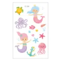 Pegatinas de tatuaje temporal impermeable para niños sirena de dibujos animados linda arte corporal - Estilo Sirena (EC-558)