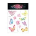 Watercolor butterfly temporary tattoo sticker sheet waterproof body art fashion design RH-017 - Butterfly Tattoo Sticker (RH-017) / 105x150mm