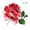 Waterproof temporary red rose flower tattoo sticker body art floral design CC-137 - CC-137