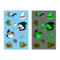 Halloween luminous temporary tattoo stickers waterproof kids cute cartoon pumpkin ghost design - En-034 (Halloween Tattoo)