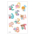 Waterproof cartoon animal temporary tattoo stickers sheet for kids, cute number designs. - Number Animal Style (EC-691)