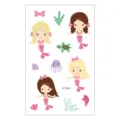 Cute cartoon mermaid waterproof temporary tattoo sticker for kids variant EC-562 style. - Mermaid Style (EC-562)