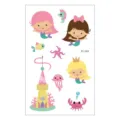 Cute kids waterproof cartoon mermaid temporary tattoo sticker sheet variant model A. - Mermaid Style (EC-563)