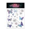 Waterproof 3D watercolor butterfly temporary tattoo sticker, stylish floral body art decal RH-020. - Butterfly Tattoo Sticker (RH-020) / 105x150mm