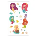 Waterproof cartoon mermaid temporary tattoo sticker sheet for kids, cute ocean animal designs. - Mermaid Style (EC-564)