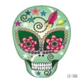 Adesivo per viso teschio di Halloween impermeabile tatuaggio bambino design spaziale - CE-326 / 60*60mm