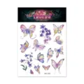 Waterproof 3D colorful butterfly temporary tattoo sticker sheet fashion art style RH-021 - Butterfly Tattoo Sticker (RH-021) / 105x150mm