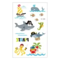 Kids waterproof temporary tattoo sheet cartoon sea animals pirate sharks cute stickers - EC-235