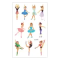 Adesivo per tatuaggio temporaneo per bambini simpatico ballerina cartone animato. - Stile di Balletto di Cartoni Animati(EC-405)