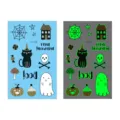 Kids Halloween luminous temporary tattoo stickers cartoon waterproof pumpkin ghost body art - En-038 (Halloween Tattoo)