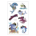 Kids waterproof temporary tattoo stickers cartoon pirate shark octopus body art design for kids party - EC-243