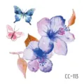 Waterproof watercolor floral butterfly temporary tattoo sticker body art design CC-113 - CC-113