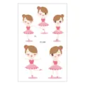 Adesivo tatuaggio temporaneo bambina ballerina cartone animato carino design artistico. - Stile Posa di Balletto Carino(EC-406)