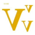 Waterproof gold letter V temporary tattoo sticker for sports events and party decoration. - VC-032