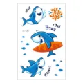 Kids waterproof temporary tattoo sticker cute cartoon shark ocean animal design party favor - EC-230