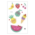 Süße Cartoon-Frucht temporäre Tattoos Bogen mit Banane, Erdbeere, Ananas und Wassermelone. - EC-542