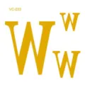 Gold letter W waterproof temporary tattoo sticker for party, festival and sports events. - VC-033