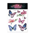 Waterproof 3D butterfly temporary tattoo sticker, colorful watercolor floral body art. - Butterfly Tattoo Sticker (RH-024) / 105x150mm