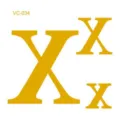 Gold metallic letter X temporary tattoo sticker waterproof body art for sports party - VC-034