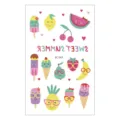 Süße Cartoon Obst Eiscreme temporäre Tattoo Bogen wasserdicht bunte Sommer Aufkleber - EC-543