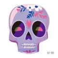 Adesivo tatuaggio teschio viola Halloween impermeabile, decalcomania viso bambini CE331 - CE-331 / 60*60mm