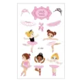 Adesivi per tatuaggi temporanei di ballerina di cartoni animati per bambini rosa carino - Stile Tema Scuola di Balletto(EC-409)