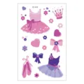 Adesivo tatuaggio temporaneo impermeabile per bambini grazioso design corona fiocco balletto - Stile Elementi Principessa e Balletto(EC-410)