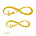 Gold waterproof temporary tattoo sticker featuring infinity love design for bachelorette parties. - VC-211