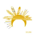 Gold temporary tattoo sticker crescent moon feather arrow body art waterproof variant VC-250 - VC-250