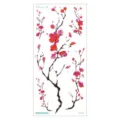 Pegatina de tatuaje impermeable 3D flor de ciruelo colorida rama arte corporal - QC-658 / 210*100mm