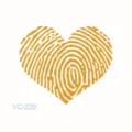 Gold heart fingerprint waterproof temporary tattoo sticker for party and daily wear - VC-220