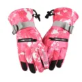 Waterdichte winterskihandschoenen voor volwassenen, roze camo thermische touchscreen handschoenen. - M / Roze