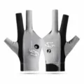 Gant de billard demi-doigt respirant élastique homme femme antidérapant résistant accessoire sport - Main Gauche et Droite V3 Gris
