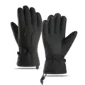 Zwarte winterskihandschoenen waterdicht winddicht thermisch fietsen buitensport gear - Eén maat / X Ski Verticale Rits Zwart