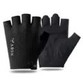 Zwarte fitnesshandschoenen met open vingers, ademende mesh rug en antislip handpalm voor sport. - S / Zwart